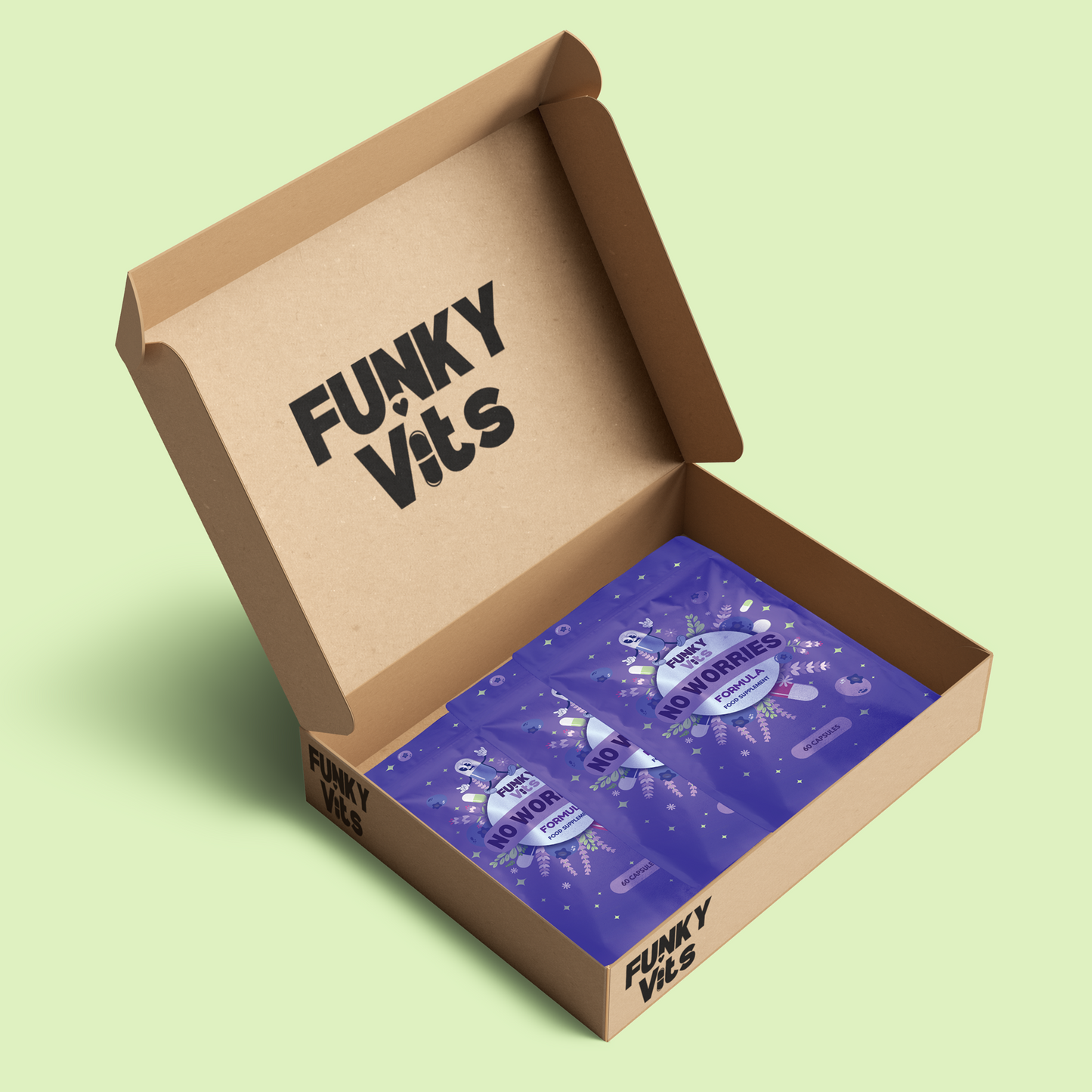 Funky Vits- No Worries Formula 180 Caps