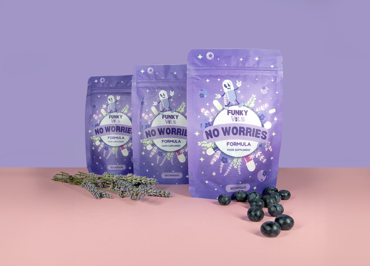 Funky Vits- No Worries Formula 180 Caps